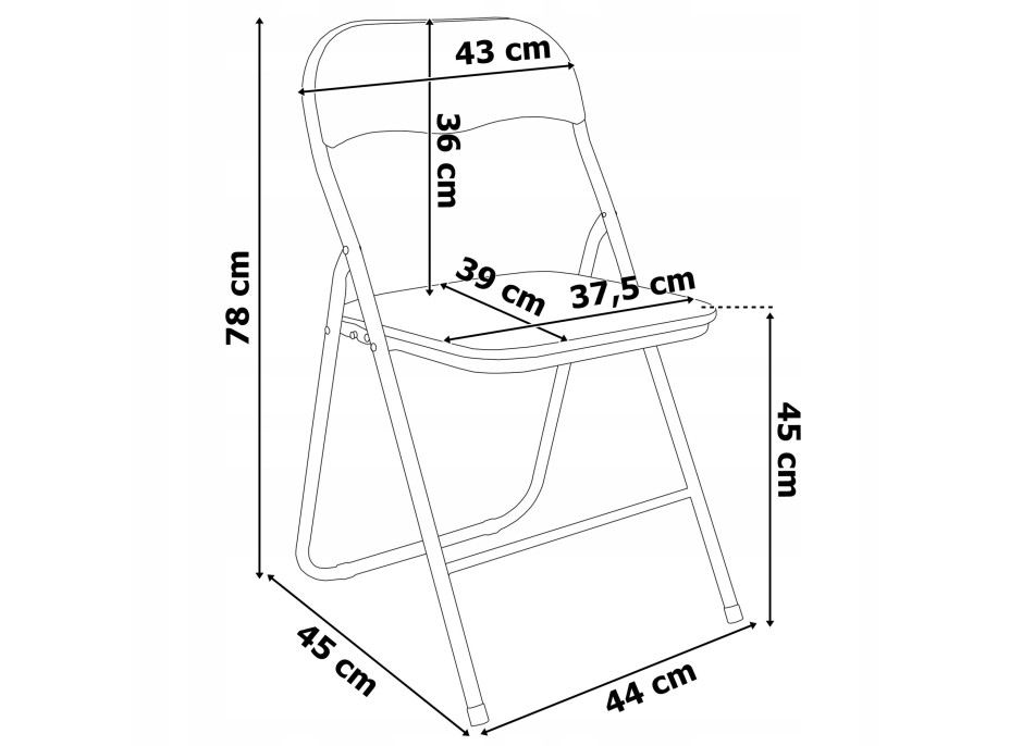 Zostava cateringového nábytku FETA BLACK (stôl 180 cm + 6 stoličiek BASICO) - čierna