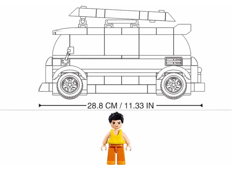 Sluban Model Bricks M38-B1191 Surferské vozidlo TS-1 v mierke 1:35