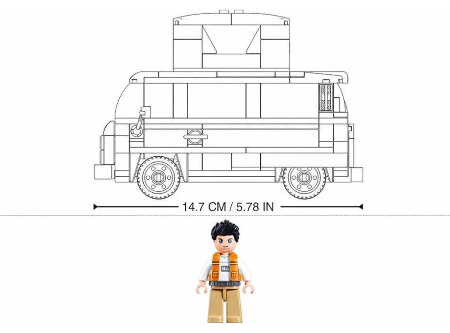 Sluban Model Bricks M38-B1192 Obytný automobil TS-2 v mierke 1:35