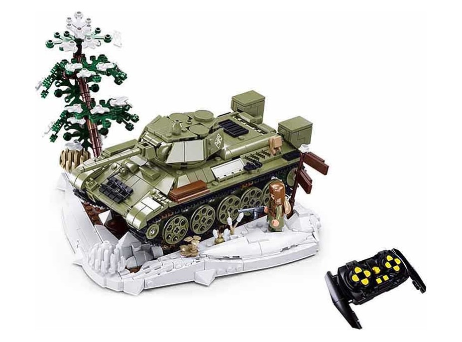 Sluban Power Bricks M38-B7072 R/C T34/76 (1942) Tank na diaľkové ovládanie