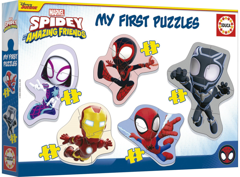 EDUCA Baby puzzle Spidey a jeho úžasní priatelia 5v1 (3-5 dielikov)