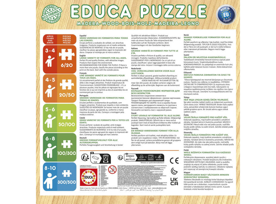 EDUCA Drevené puzzle Leví kráľ 2x25 dielikov