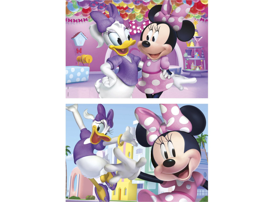 EDUCA Drevené puzzle Minnie a Daisy 2x50 dielikov