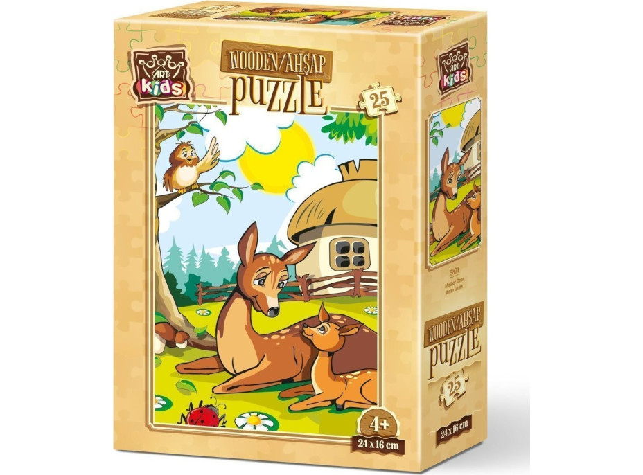 ART PUZZLE Drevené puzzle Srnčia mamička 25 dielikov