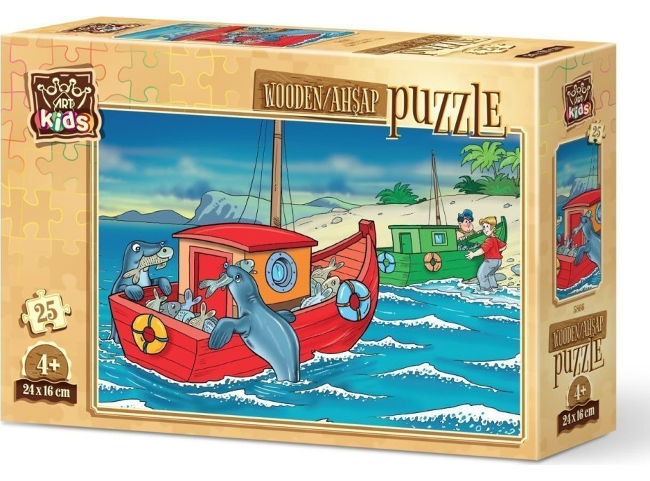 ART PUZZLE Drevené puzzle Šťastní tulene 25 dielikov