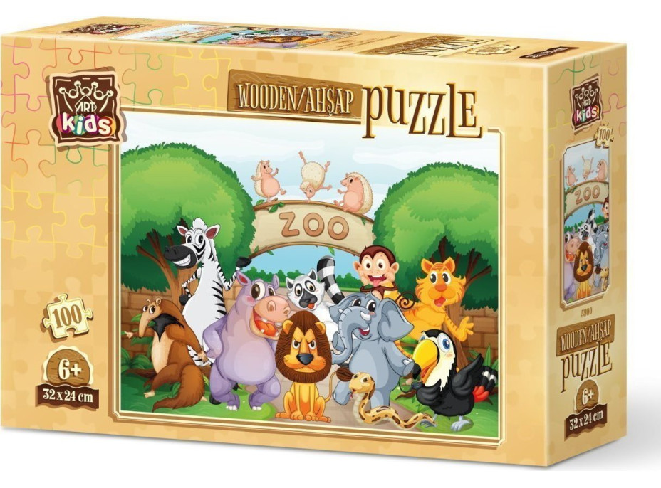 ART PUZZLE Drevené puzzle Vitajte v ZOO 100 dielikov