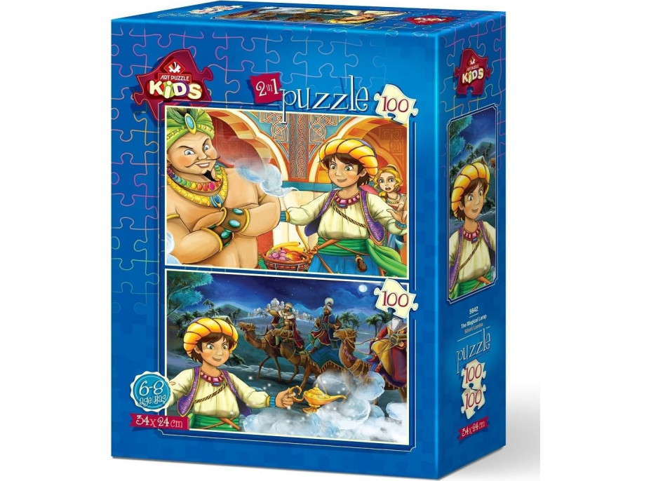 ART PUZZLE Puzzle Aladin a kúzelná lampa 2x100 dielikov