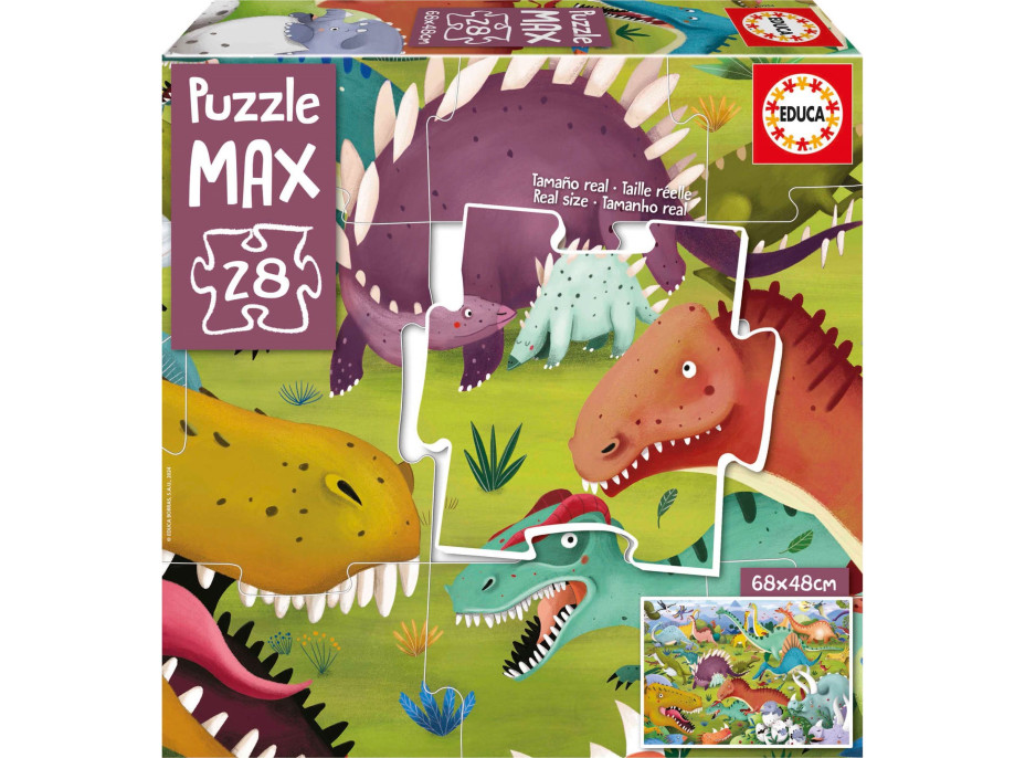 EDUCA Puzzle Dinosaury 28 dielikov