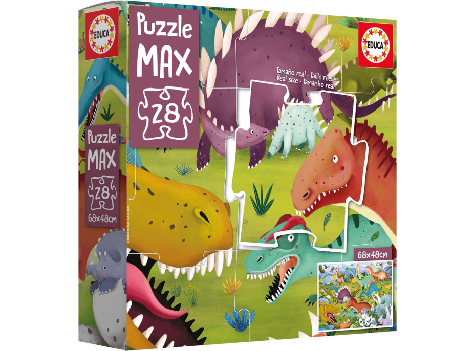 EDUCA Puzzle Dinosaury 28 dielikov