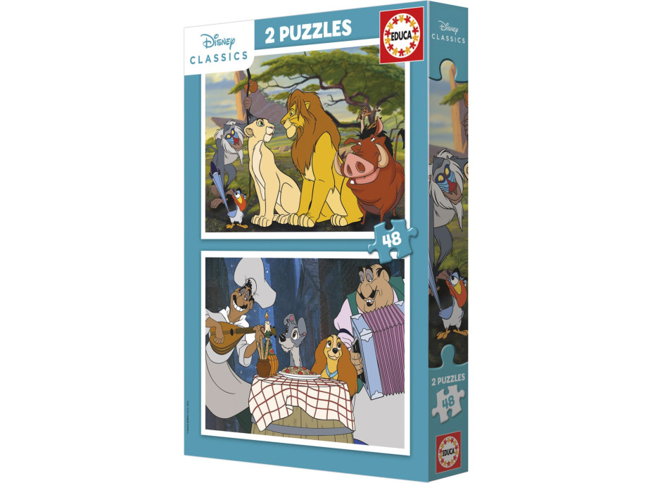 EDUCA Puzzle Disney Zvieratá 2x48 dielikov