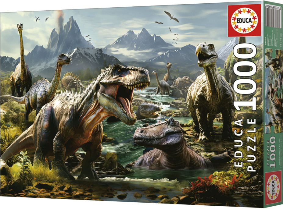 EDUCA Puzzle Zúriví dinosaury 1000 dielikov