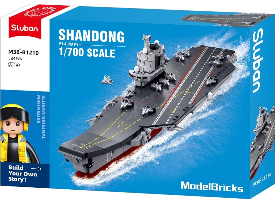 Sluban Model Bricks M38-B1210 Lietadlová loď Shandong