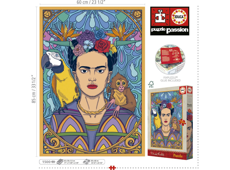 EDUCA Puzzle Frida Kahlo 1500 dielikov