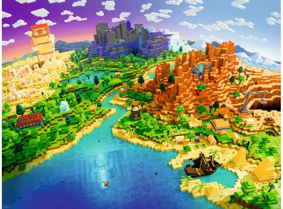 RAVENSBURGER Puzzle Minecraft: Svet Minecraftu 1500 dielikov