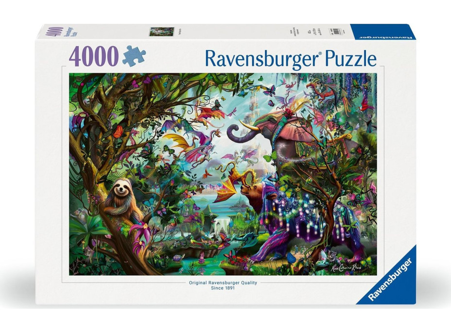 RAVENSBURGER Puzzle Tropickí draci 4000 dielikov