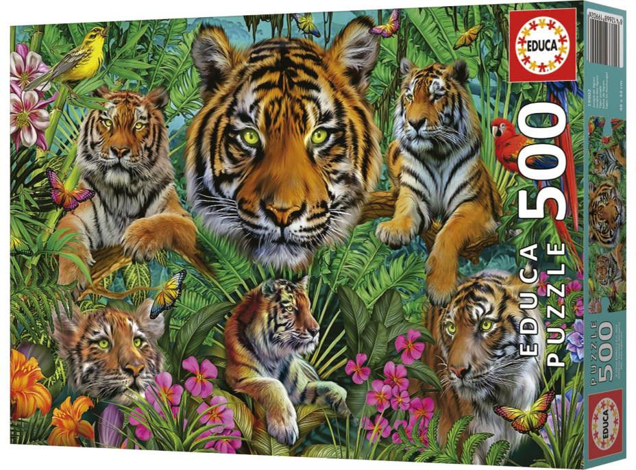 EDUCA Puzzle Tigre v džungli 500 dielikov