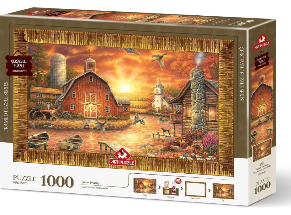 ART PUZZLE Puzzle s rámom a lepidlom 3v1 Za slnkom 1000 dielikov