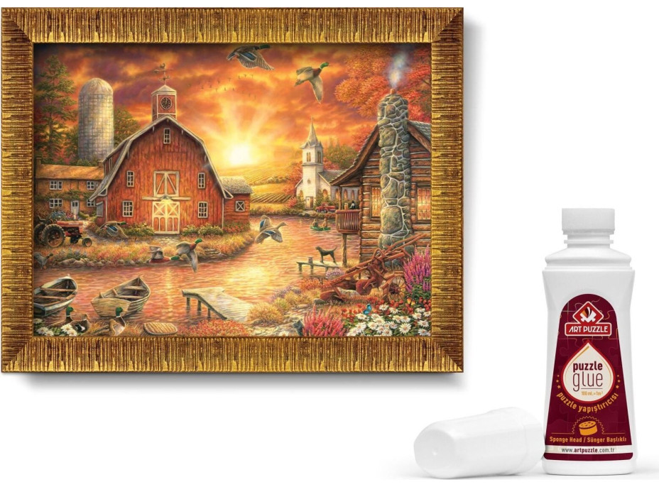 ART PUZZLE Puzzle s rámom a lepidlom 3v1 Za slnkom 1000 dielikov