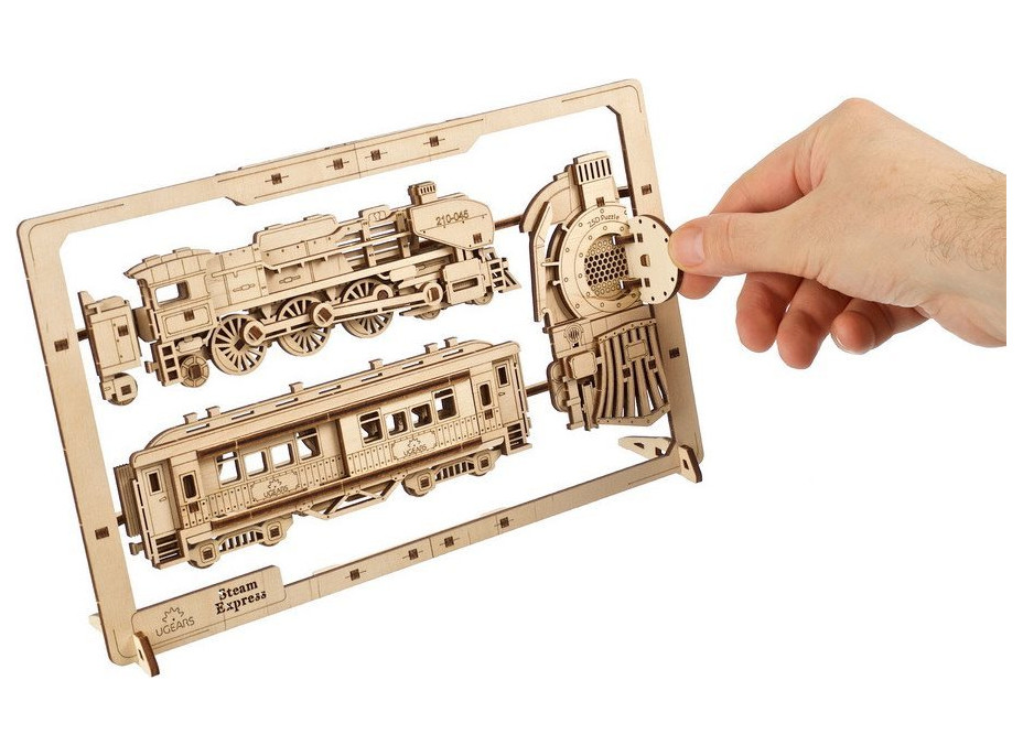 UGEARS 3D puzzle Parný Express 2,5D 79 dielikov