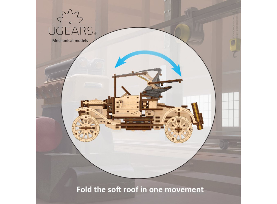 UGEARS 3D puzzle Retro car UGR-T 337 dielikov