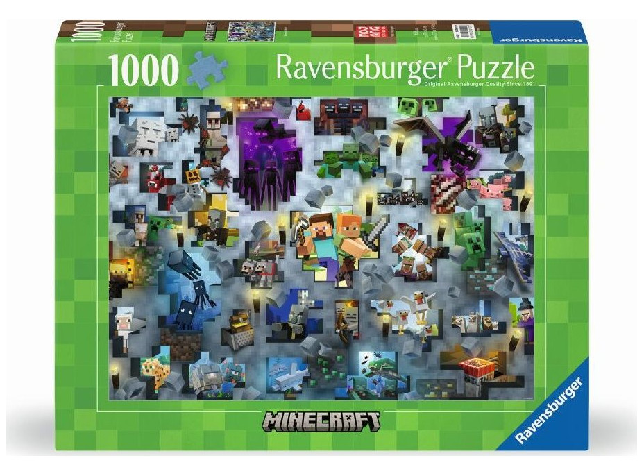 RAVENSBURGER Puzzle Challenge: Minecraft 1000 dielikov