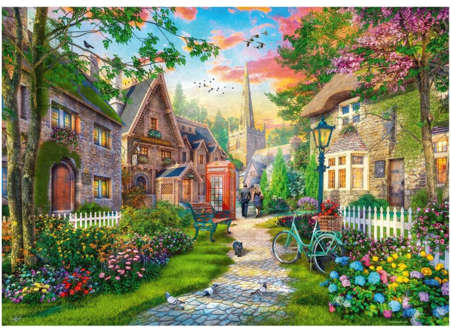 RAVENSBURGER Puzzle Prechádzka vidieckou uličkou 1000 dielikov