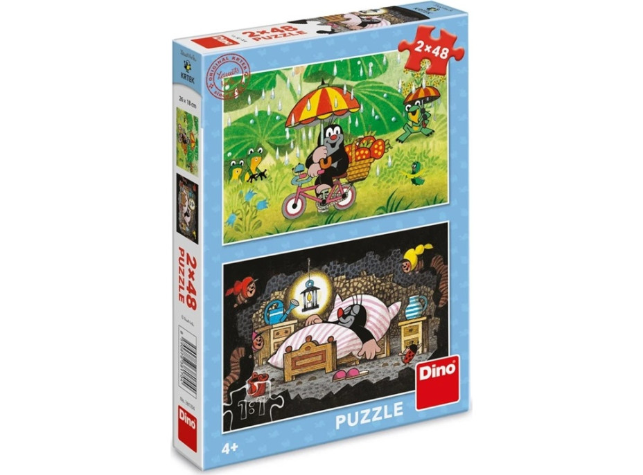 Dino Puzzle Krtkov deň 2x48 dielikov