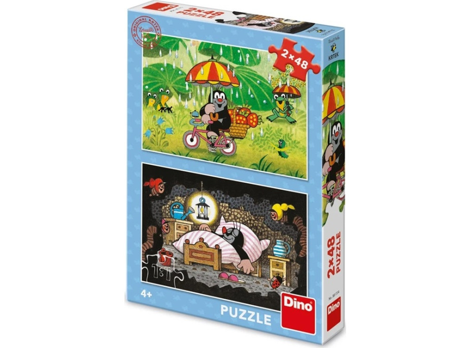 Dino Puzzle Krtkov deň 2x48 dielikov