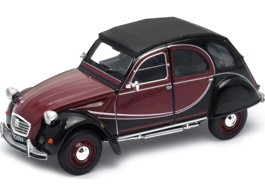 Welly Citroen 2CV 6 Charleston 1:24 čierna burgund