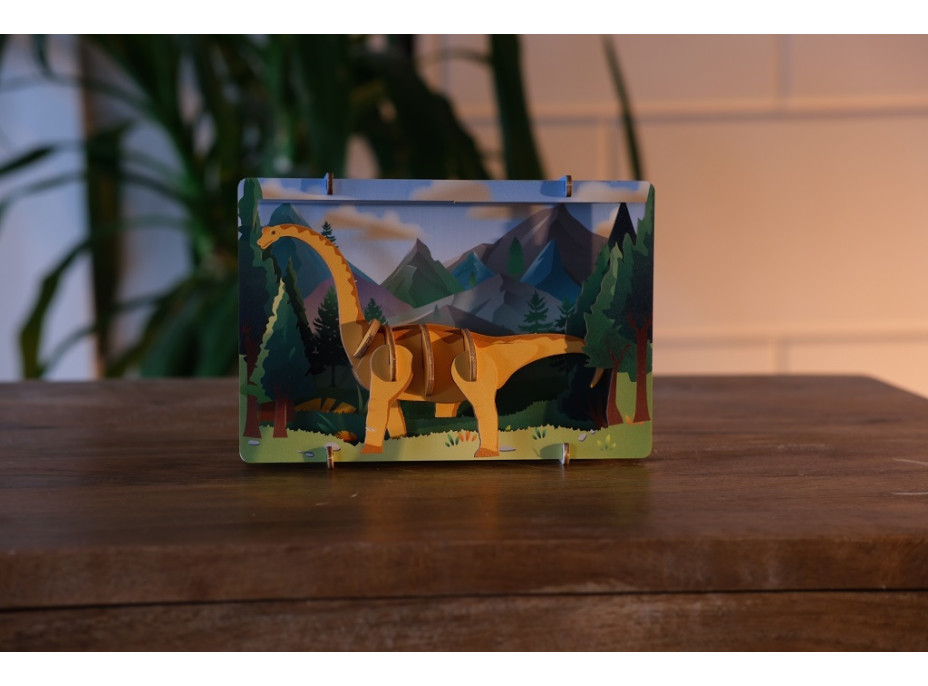 EscapeWelt 3D drevené puzzle Brontosaurus