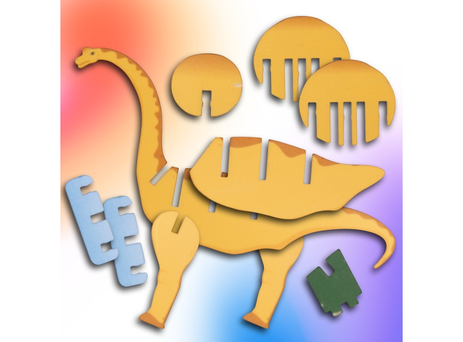 EscapeWelt 3D drevené puzzle Brontosaurus