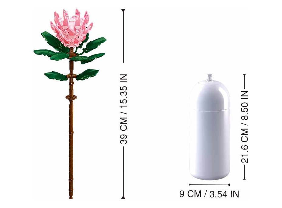 Sluban Flowers M38-B1101-03 Protea veľká vo váze