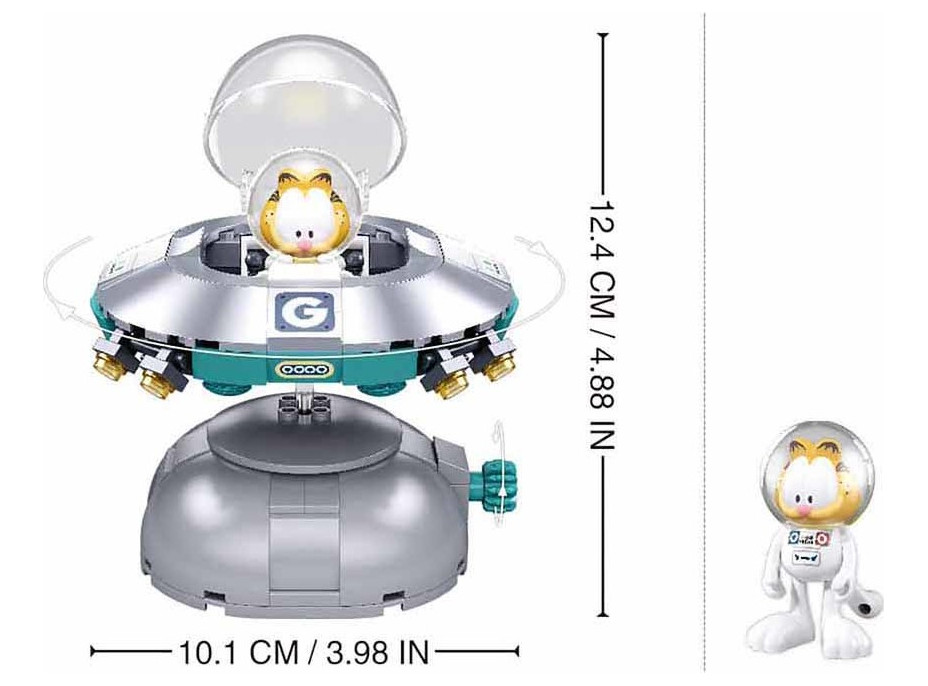 Sluban Builder M38-B1223 Garfield na ceste do vesmíru