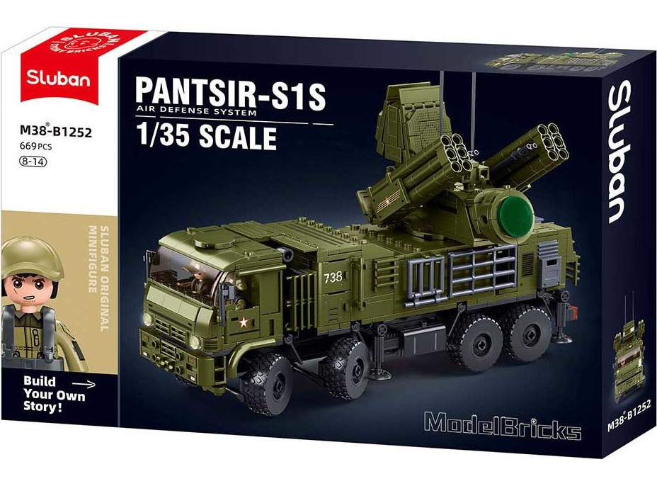 Sluban Model Bricks M38-B1252 Pantsir S1S v mierke 1:35