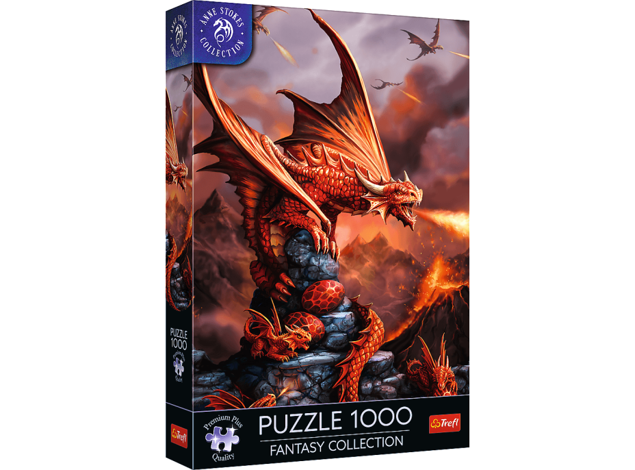 TREFL Puzzle Premium Plus Fantasy Collection: Ohnivý drak 1000 dielikov