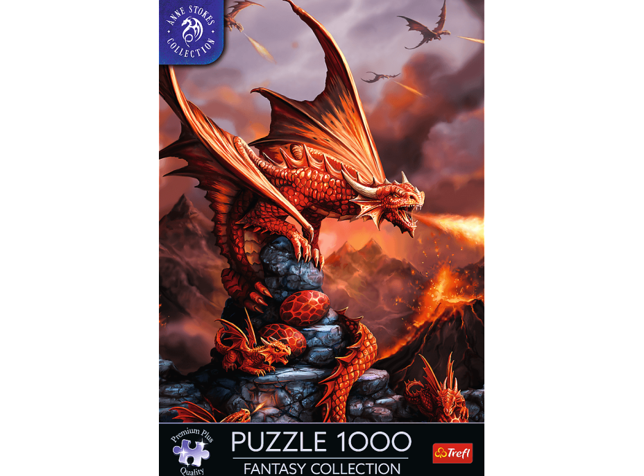 TREFL Puzzle Premium Plus Fantasy Collection: Ohnivý drak 1000 dielikov