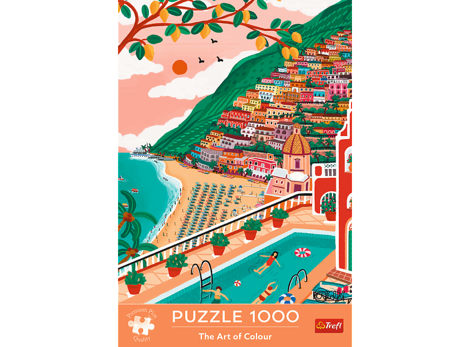 TREFL Puzzle Premium Plus Art of Colour: Positano, Taliansko 1000 dielikov