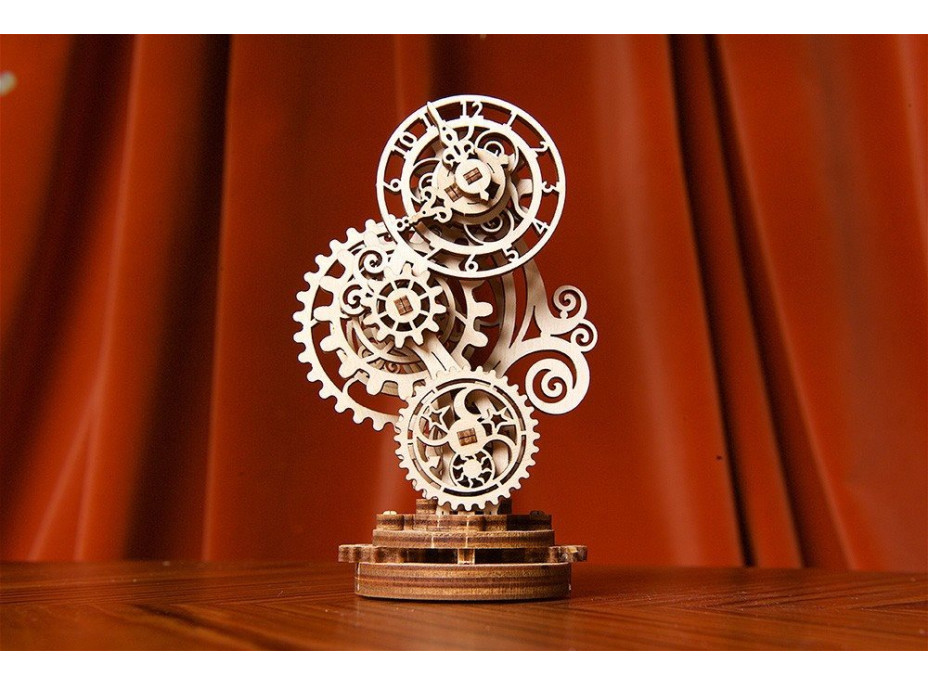 UGEARS 3D puzzle Steampunkové hodiny 2.0, 40 dílků