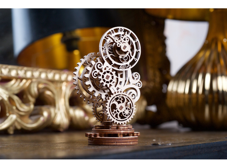 UGEARS 3D puzzle Steampunkové hodiny 2.0, 40 dílků