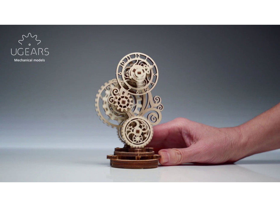 UGEARS 3D puzzle Steampunkové hodiny 2.0, 40 dílků