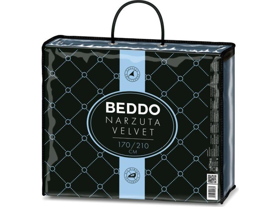 Prikrývka na posteľ BEDDO Velvet 170x210 cm - tmavo modrý