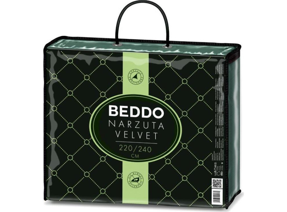 Prehoz na posteľ BEDDO Velvet 220x240 cm - zelený