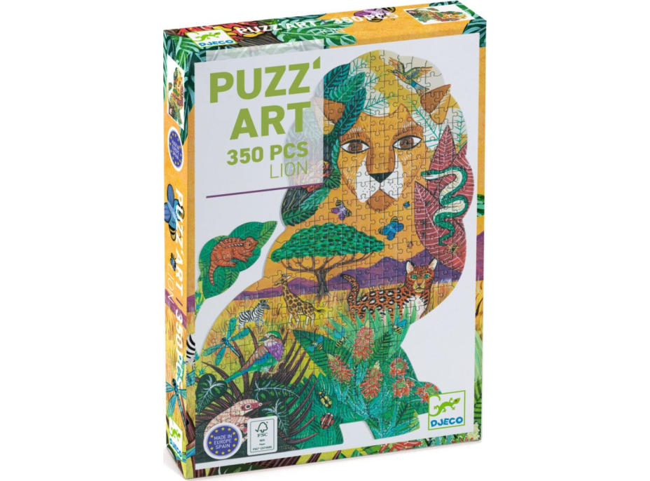 DJECO Obrysové puzzle Lev 350 dielikov