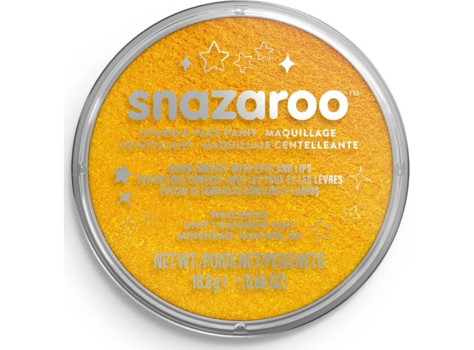 SNAZAROO Farba na tvár Trblietavá Žltá (Sparkle Yellow) 18ml