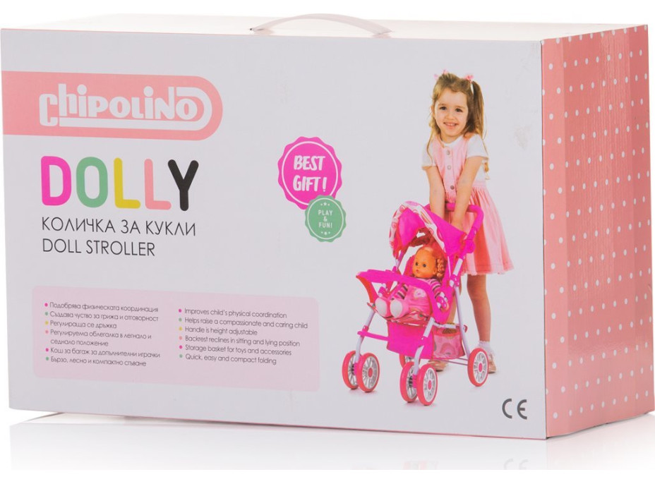 CHIPOLINO Športový kočík pre bábiky Dolly Multicolor