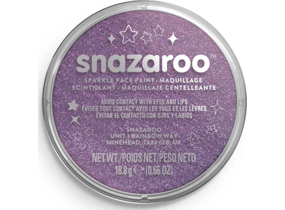 SNAZAROO Farba na tvár Trblietavá Filová (Sparkle Lilac) 18ml