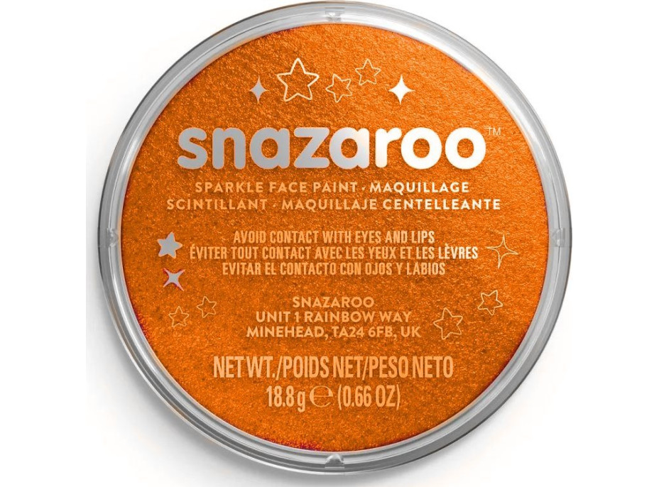 SNAZAROO Farba na tvár Trblietavá Oranžová (Sparkle Orange) 18ml