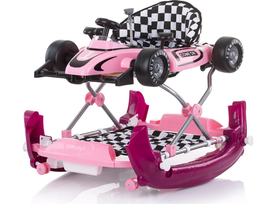 CHIPOLINO Chodítko interaktívne Car Racer 4v1 Pink