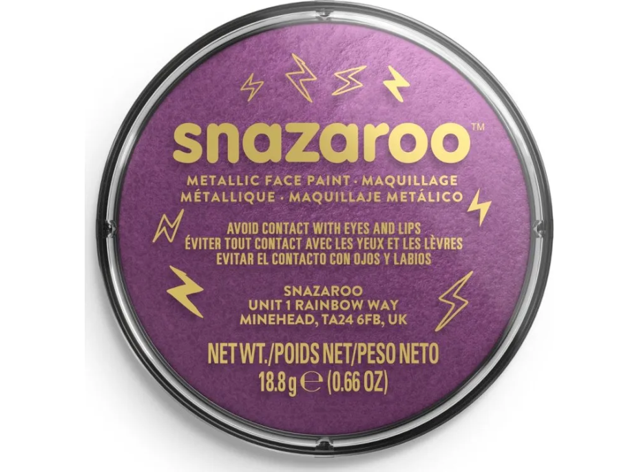 SNAZAROO Farba na tvár Metalická Fialová (Purple) 18ml