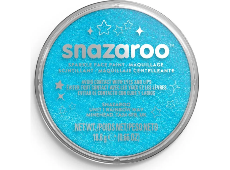 SNAZAROO Farba na tvár Trblietavá Tyrkysová (Sparkle Turquoise) 18ml